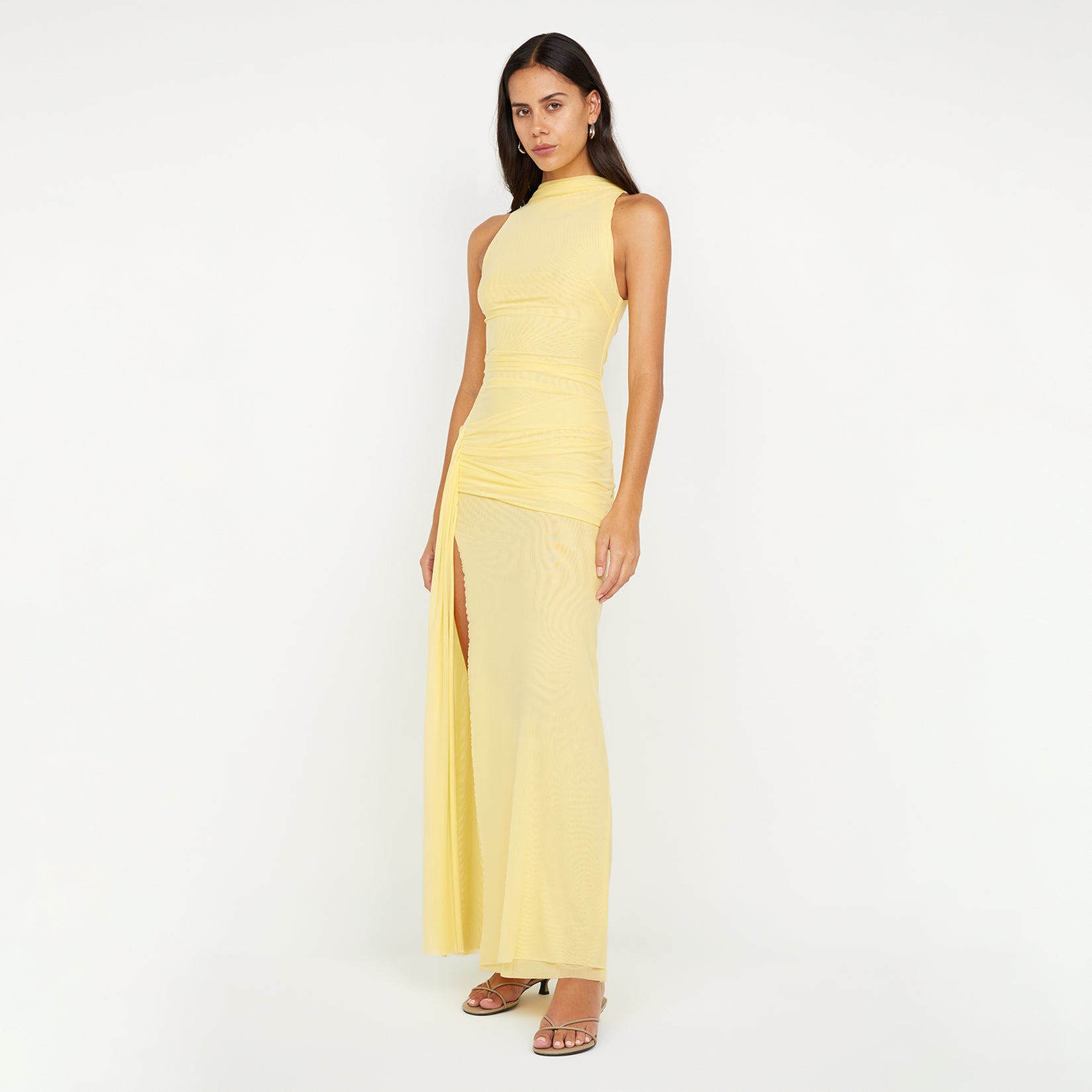 long sleeve lace up maxi dress Scoop Neck Long Sleeve Lace-Up Maxi Dress